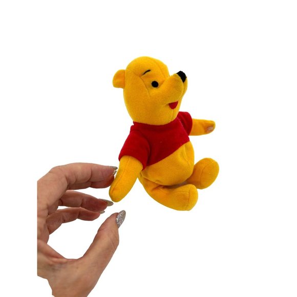 Winnie the Pooh 1997 Mattel Disney Beanbag Plush Holding Hands Plushie 7” - Picture 4 of 10